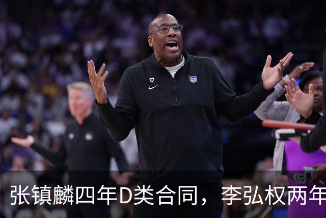 张镇麟四年D类合同，李弘权两年C类合同，偰李永祎三年B类合同
